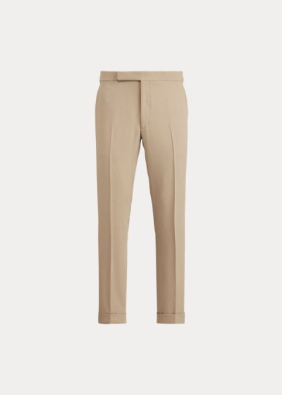 Pantalones De Traje Ralph Lauren Hombre Marrom - Gregory Crepe - IRQWU3765